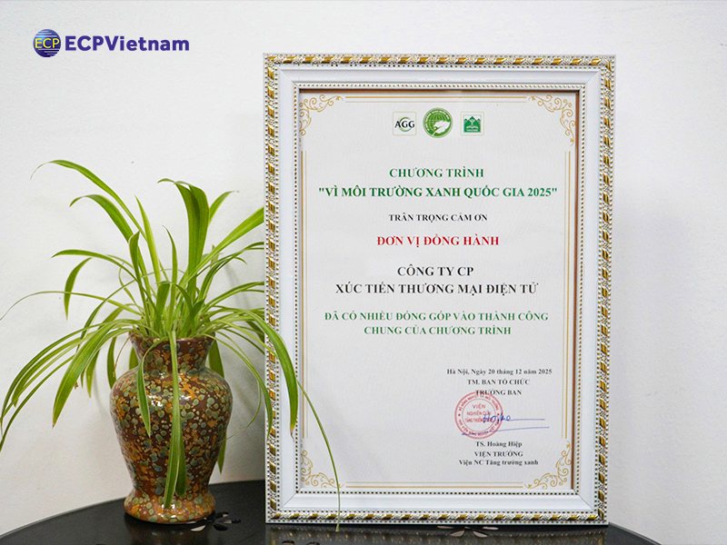 ECPVietnam xuất sắc lọt Top 20 “Doanh nghiệp ESG xanh quốc gia 2025”