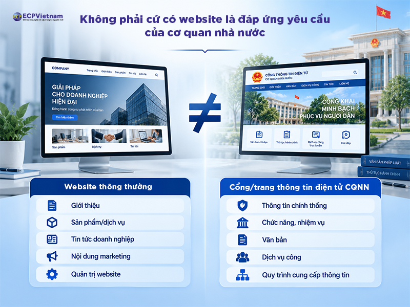 phân biệt “website” và “cổng thông tin điện tử”